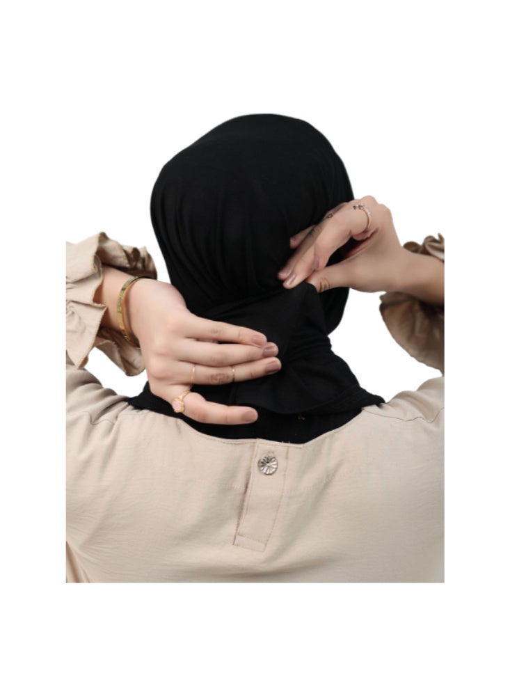 Premium Kuwaiti Cotton Pull-on Hijab - One-Piece Ready-to-Wear - Multi-colors - Image 3